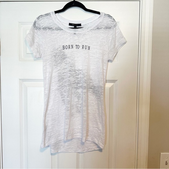 BCBG Maxazria born to run graphic burnout horse tee shirt. - Picture 1 of 5